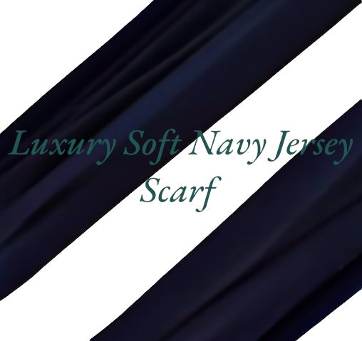 Super Soft Luxe Navy Jersey Scarf
