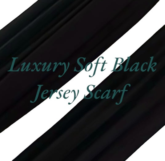 Super Soft Luxe Black Jersey Scarf